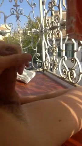 02 - French lad cums on his balcony