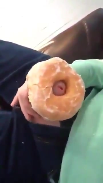 Food fuck: Cumming through a donut - ThisVid.com