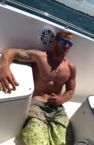 Lads wank and cum on a yacht
