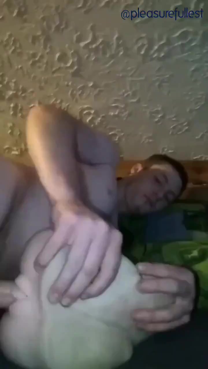 Straight guy cums in fake pussy