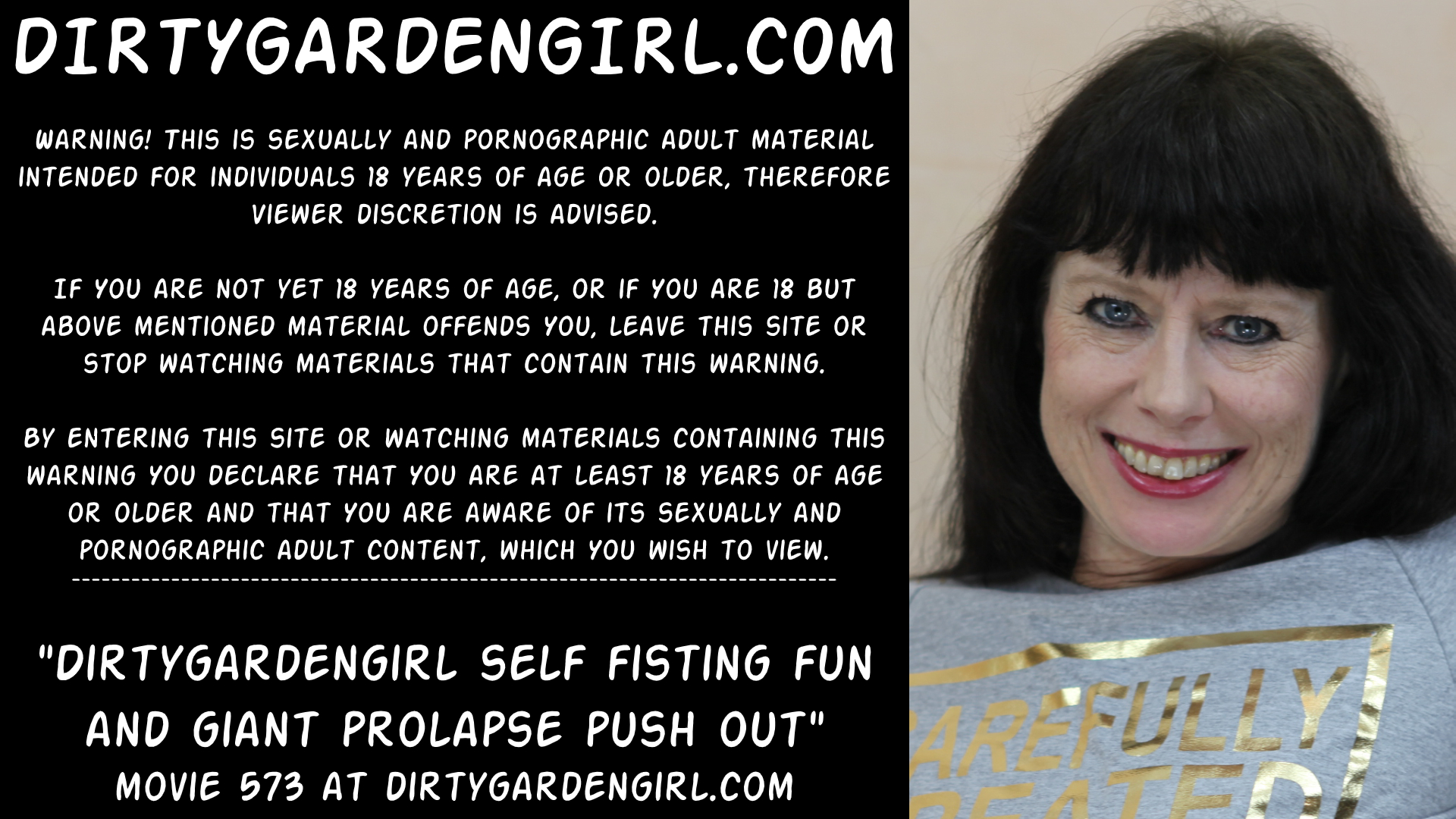 Dirtygardengirl self fisting fun and giant prolapse push out