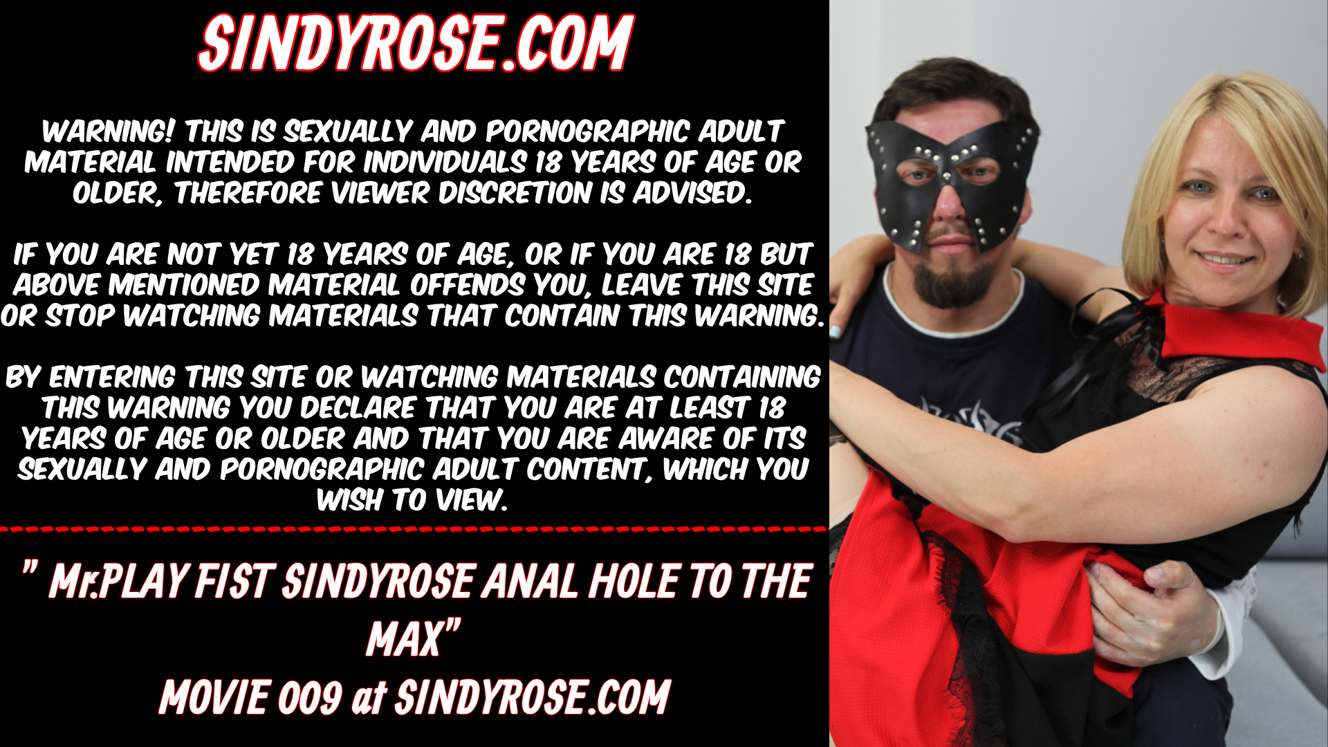MrPlay fist SindyRose anus hole to the max until it fall out with prolapse