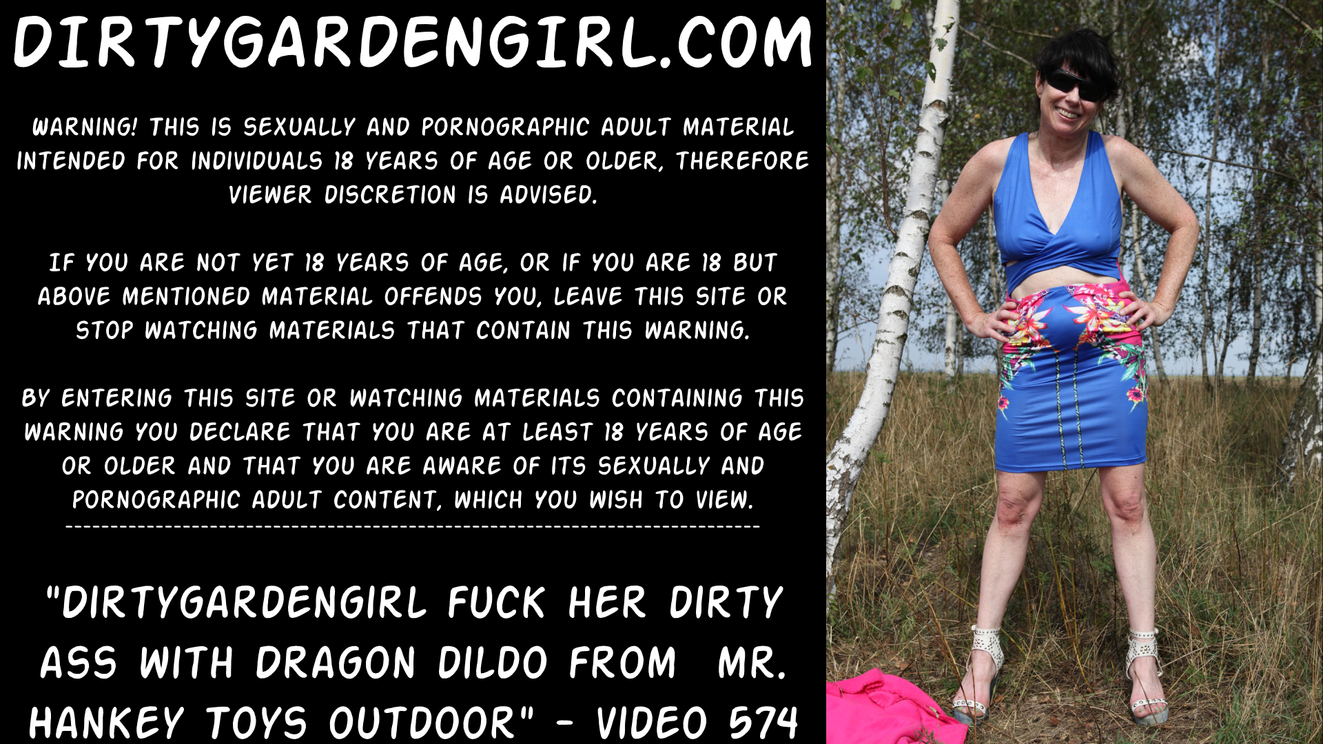 Dirtygardengirl fuck her dirty ass with Dragon dildo from  mr. Hankey Toys