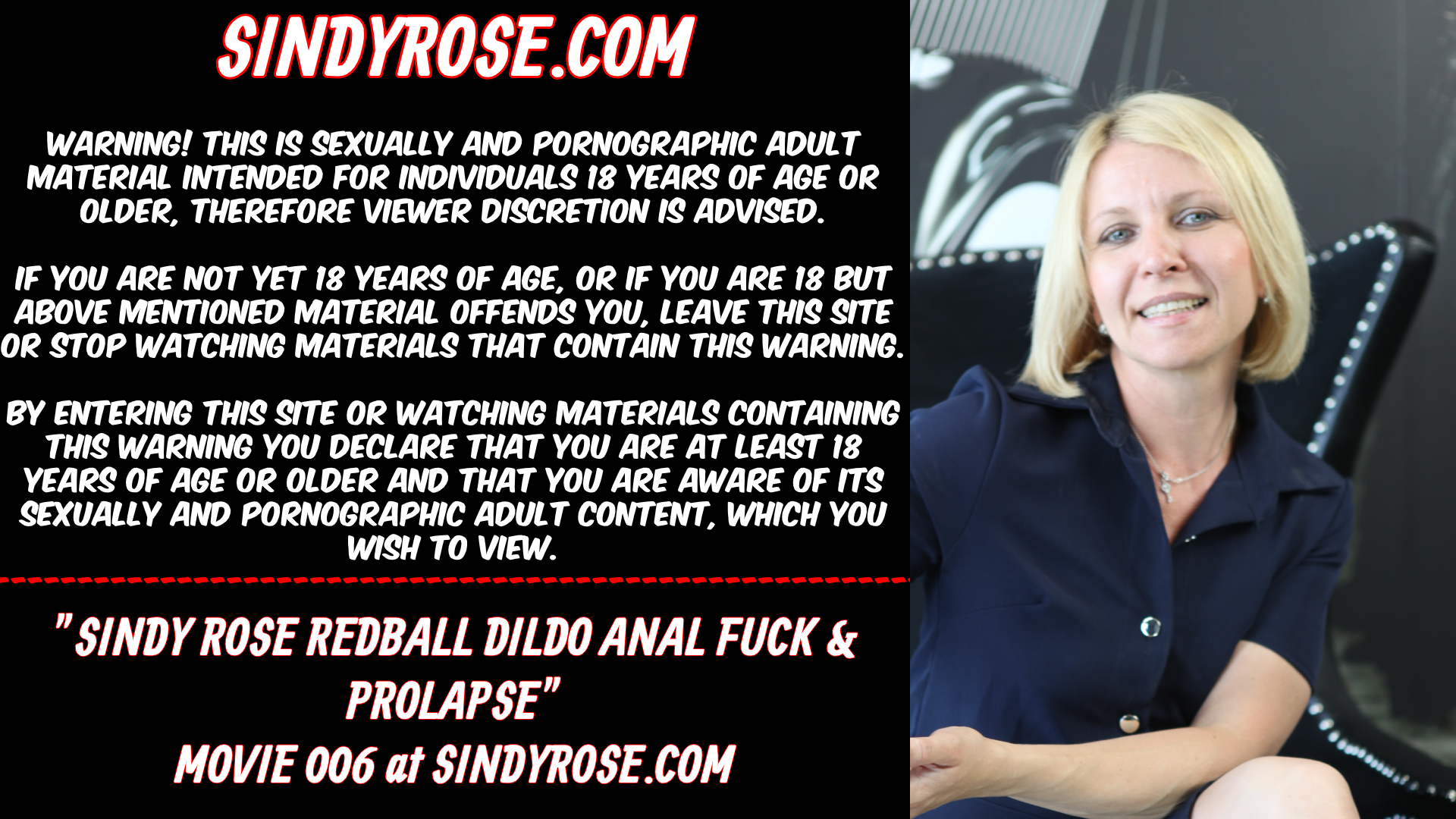 Sindyrose redball dildo anal fuck