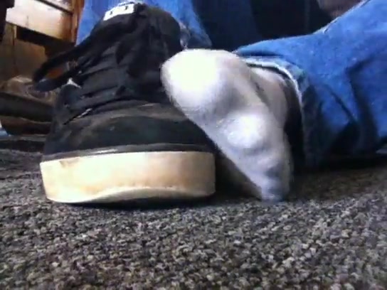 dirty skater shoes and smelly white socks