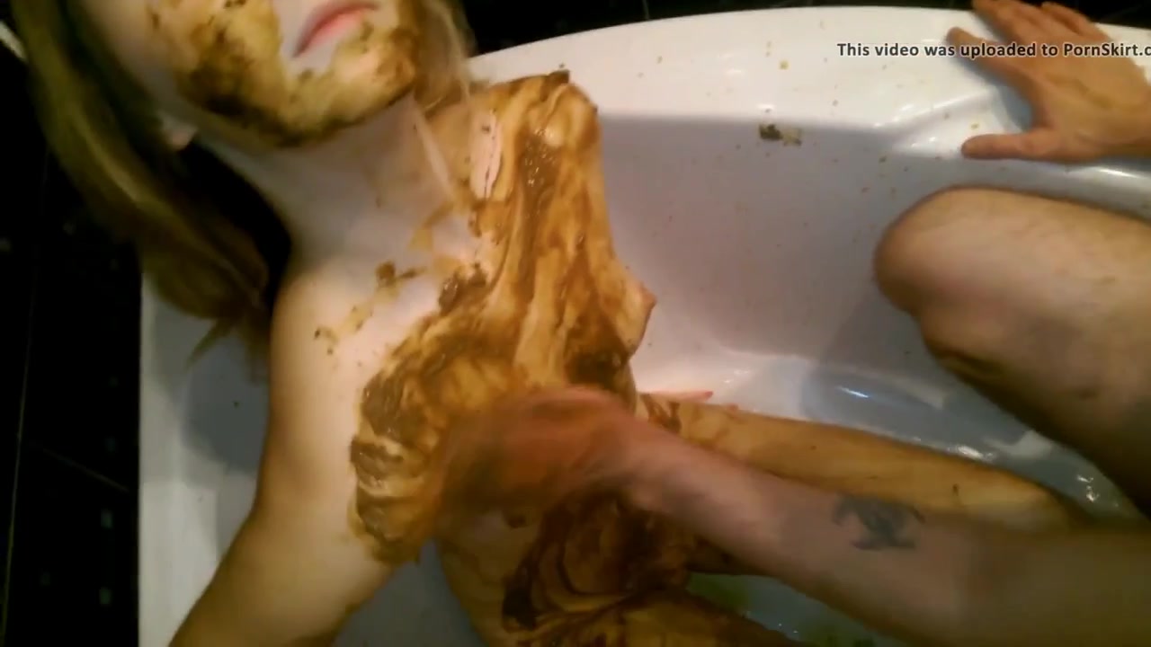 Extremely messy shit eating and poop smearing scat orgy