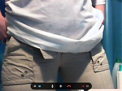 webcam girl pee her pants