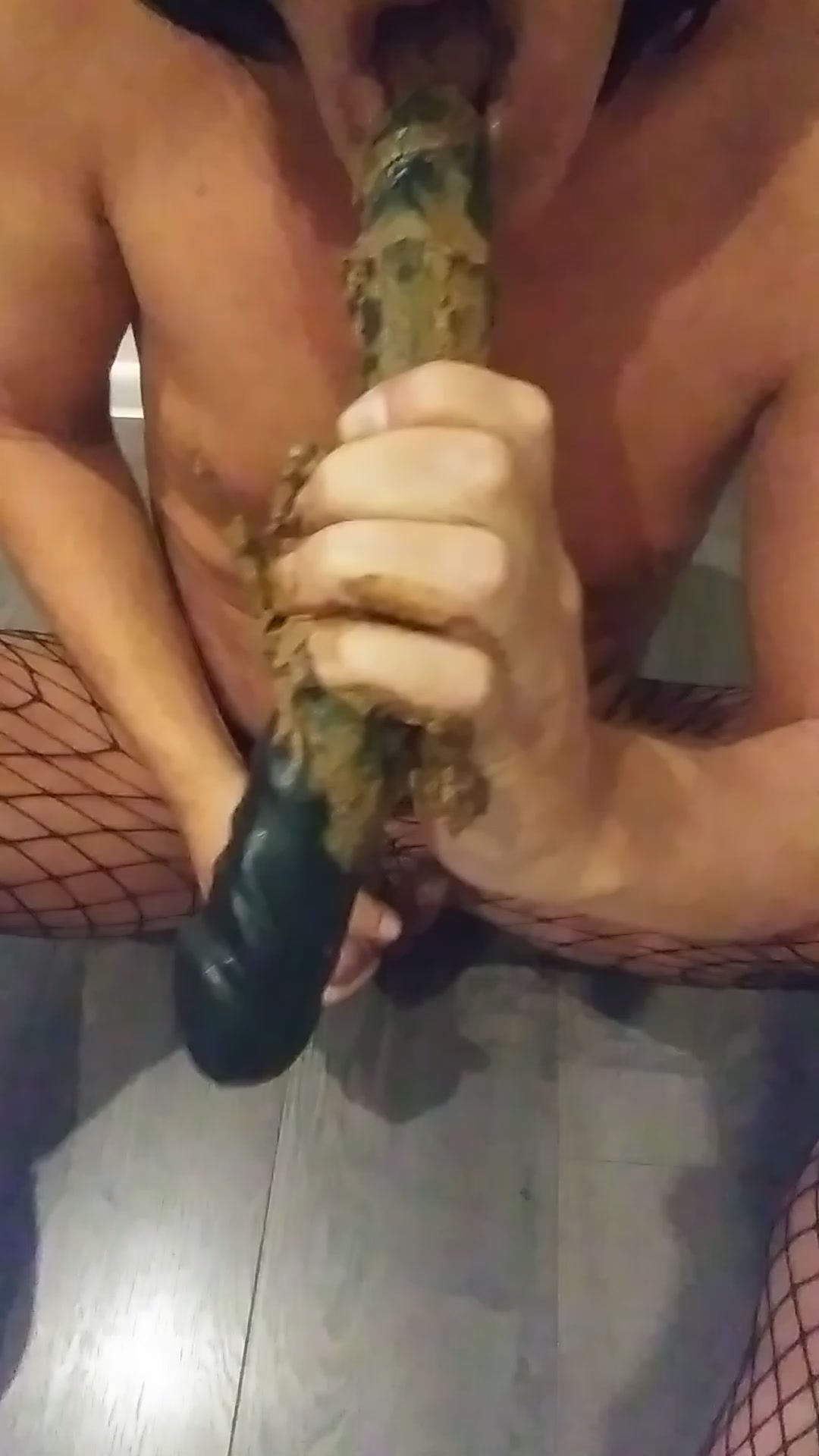 Scat and dildo playing - video 2