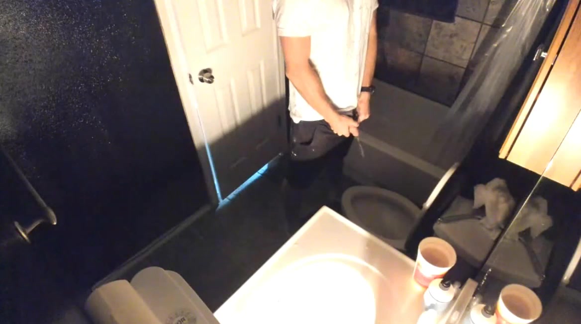 MICHAEL PISSING IN THE TOILET 5