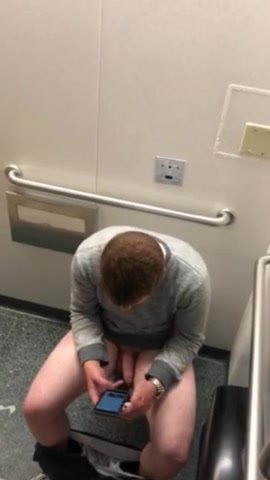 SPYING MEN IN THE TOILET WITH HUGE DICK