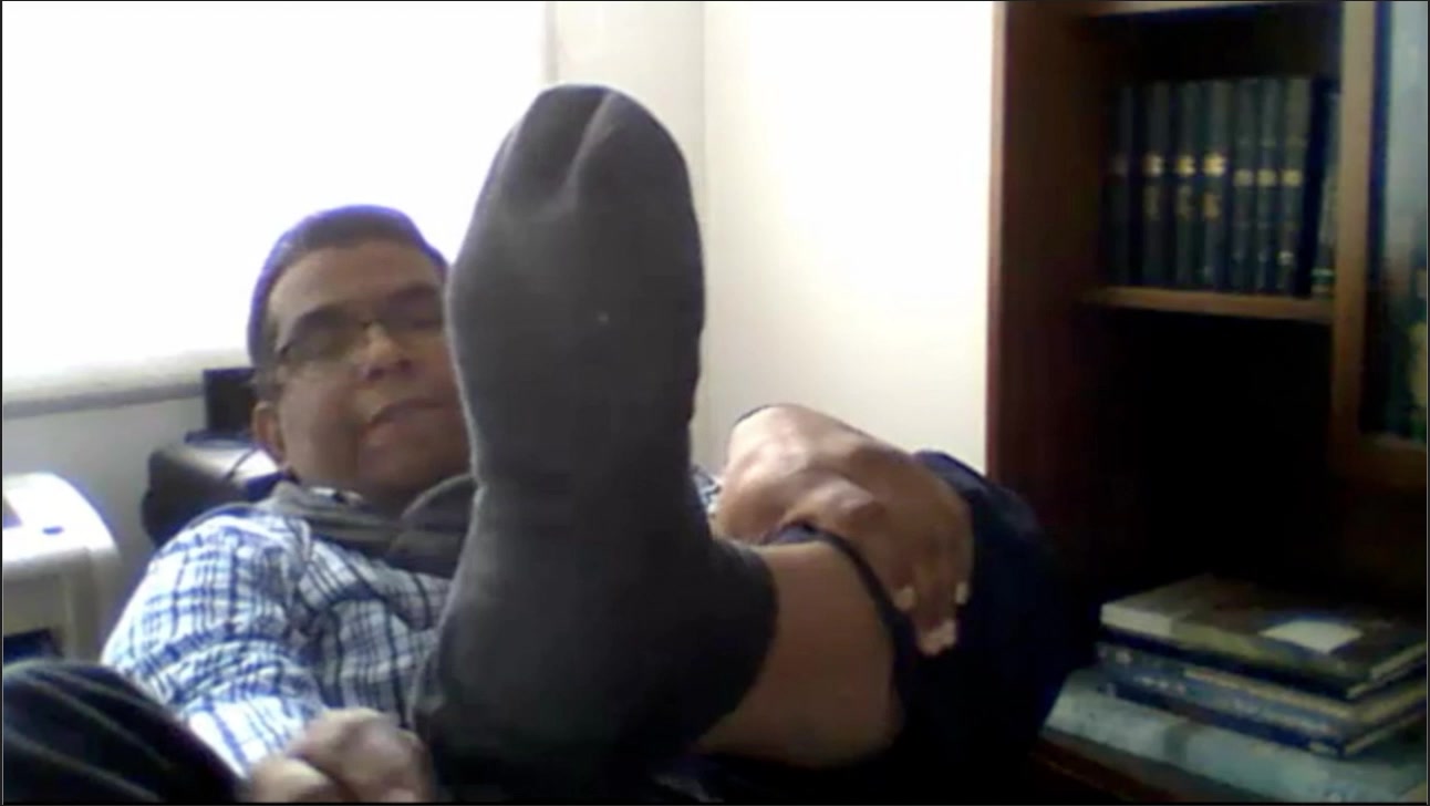 Colombian Daddy Strips Off His Dress Socks