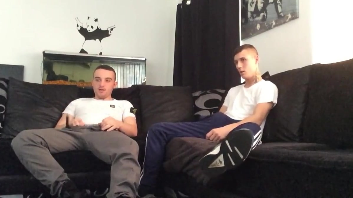 Friends wanking together