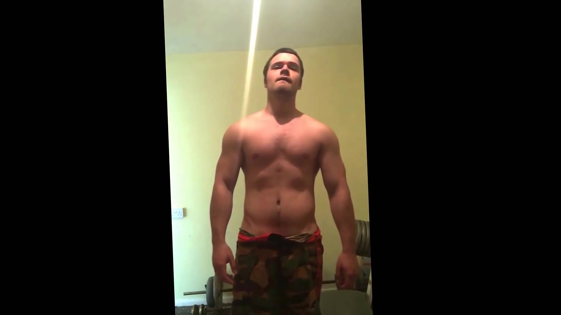 Muscle guy posing