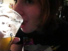 girl drinks piss - video 4
