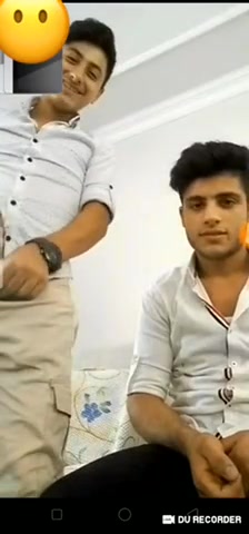 Two straight friends jerking together
