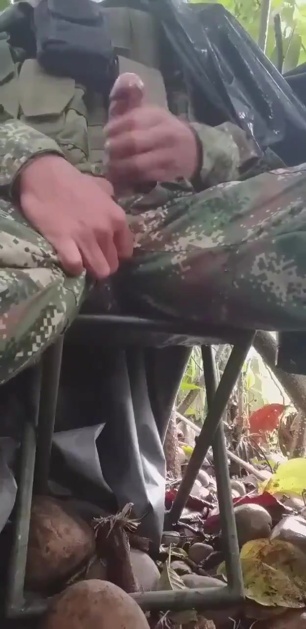 Soldier pig busts a nut in the jungle