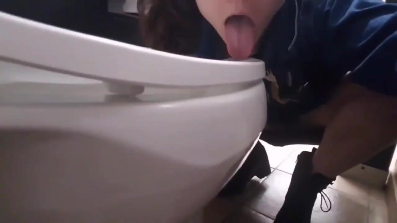 Public toilet licking - video 2