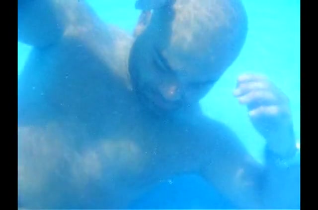 Underwater barefaced drowned men