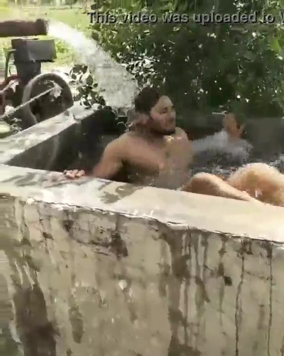 hot guy bathing