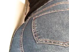 Sexy insta teen farting in Jeans