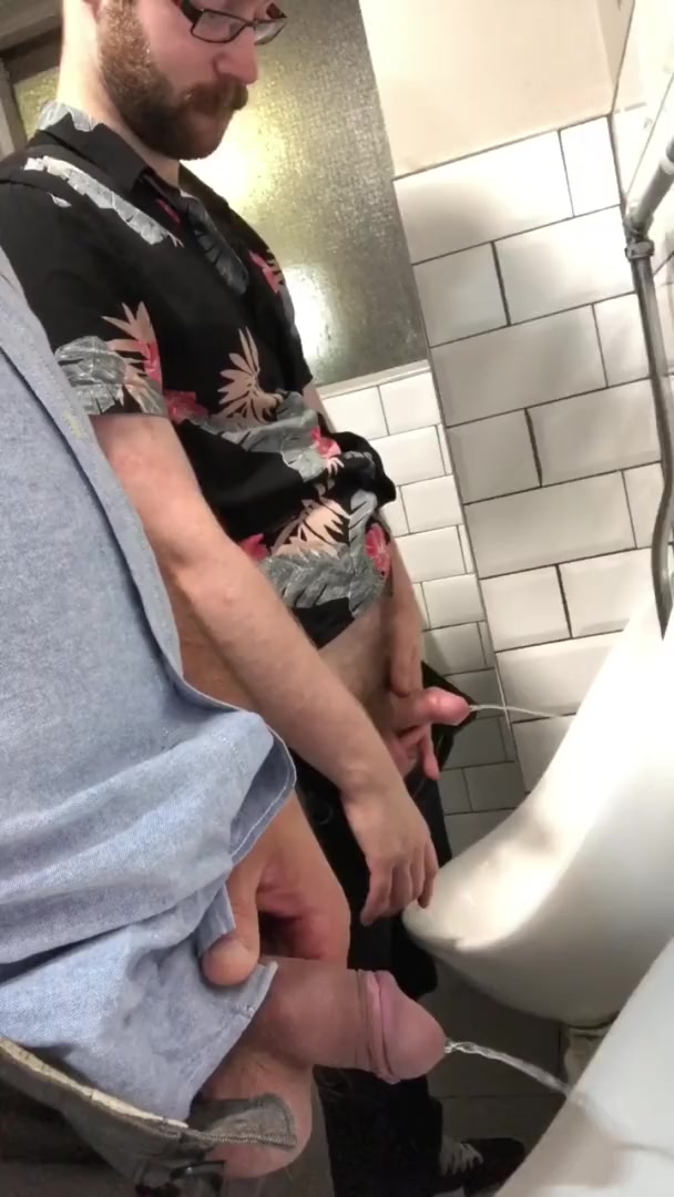 Hot Gay Couple Cruising the Local Urinals