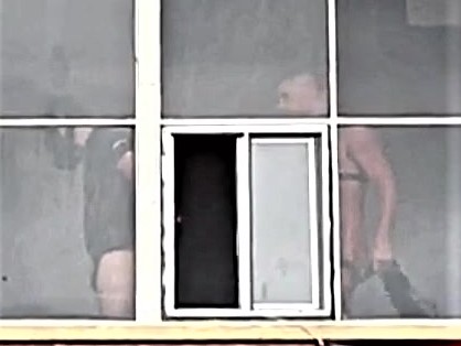 SPY ON PIGS - FOLSOM WINDOW 03 - SLAVE FLOGGED