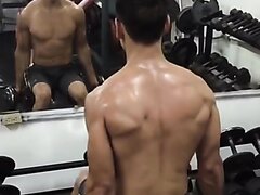 Sweaty boy at the gym