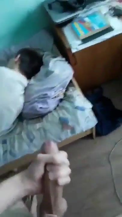 Dorm pig busts nut by roommate