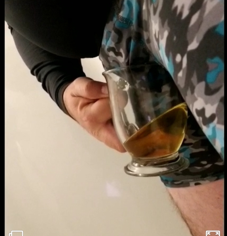 Pissing self and drinking it