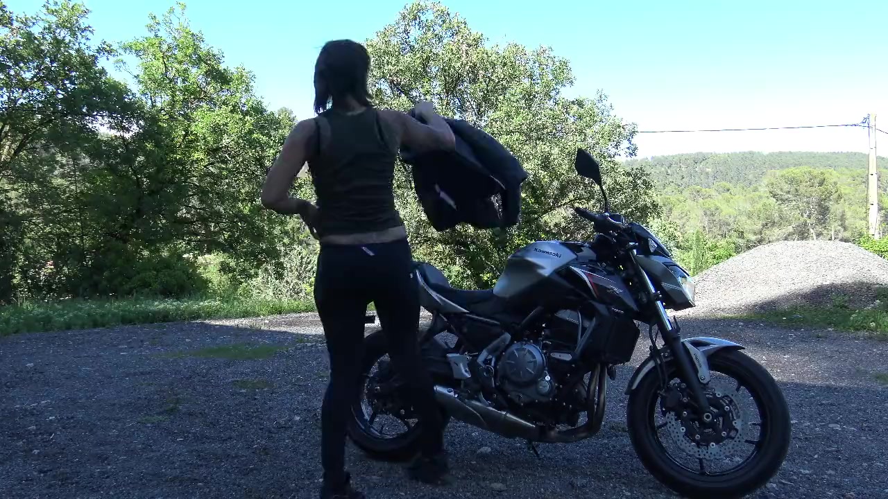 VA -  Squirting on her Motorcycle