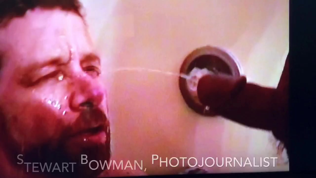 Biker pisses in face of Stewart the human toilet