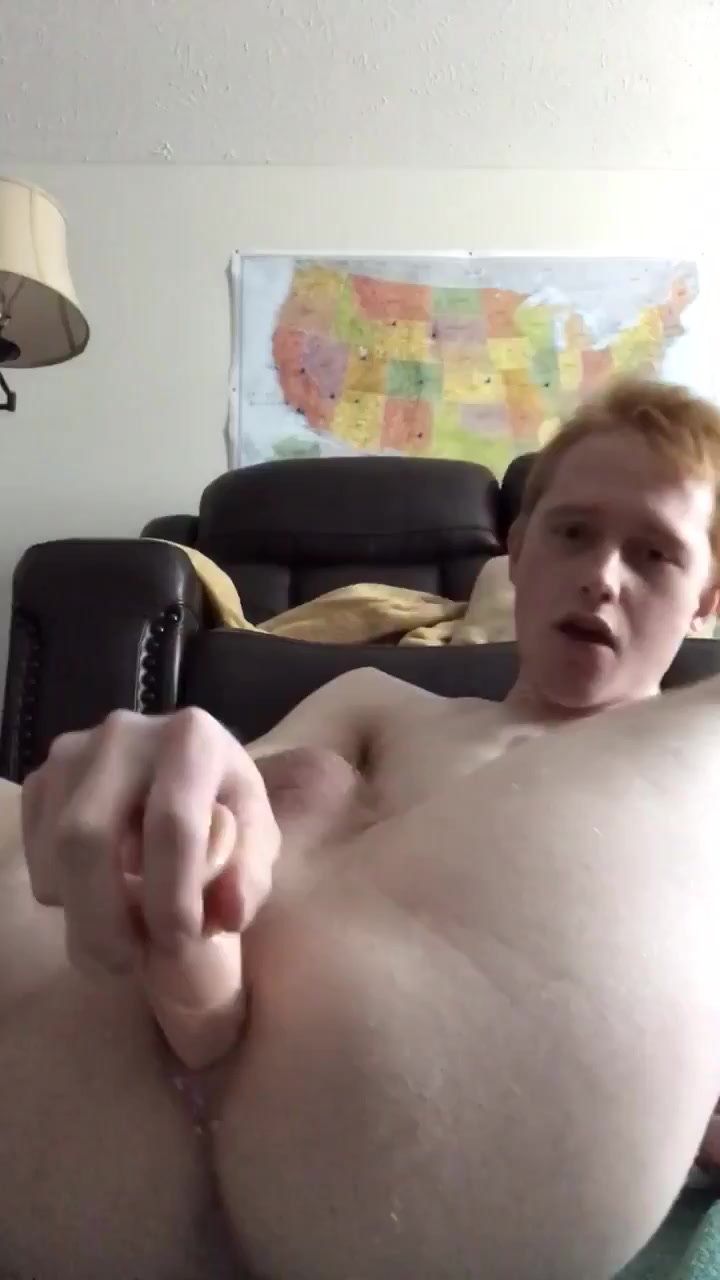 ginger twink loves to dildo his pink hole