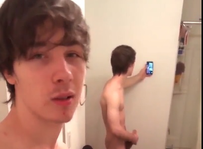 Twink shoots a load then shoves the cum up his own ass