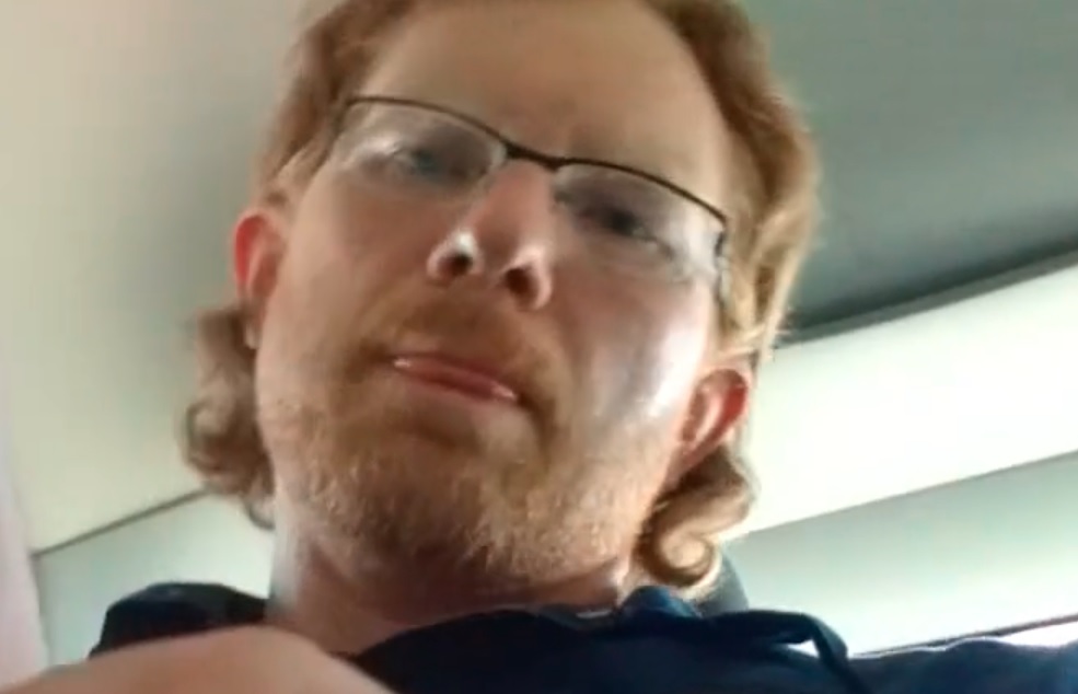 ginger redneck walmart mechanic jerks in a car