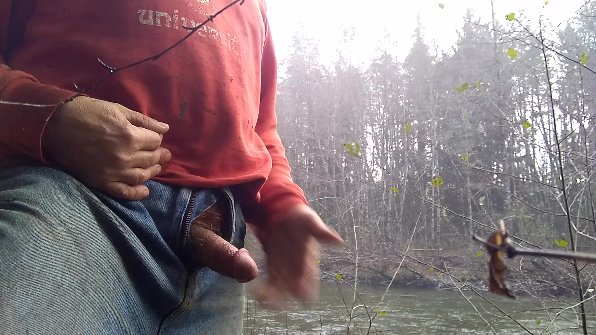 Wank at the river