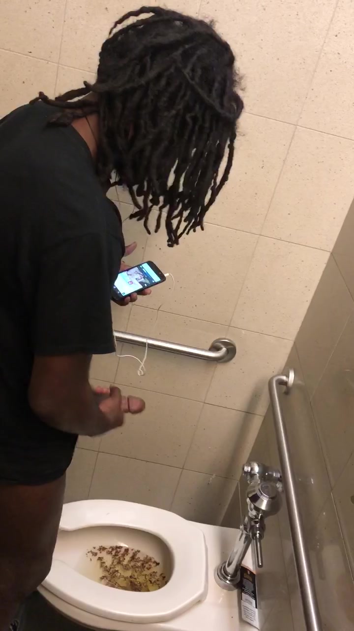 Thug w. Dreads caught beating in Library (with cum)