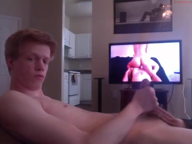 Skinny ginger wanking naked to pussy porn