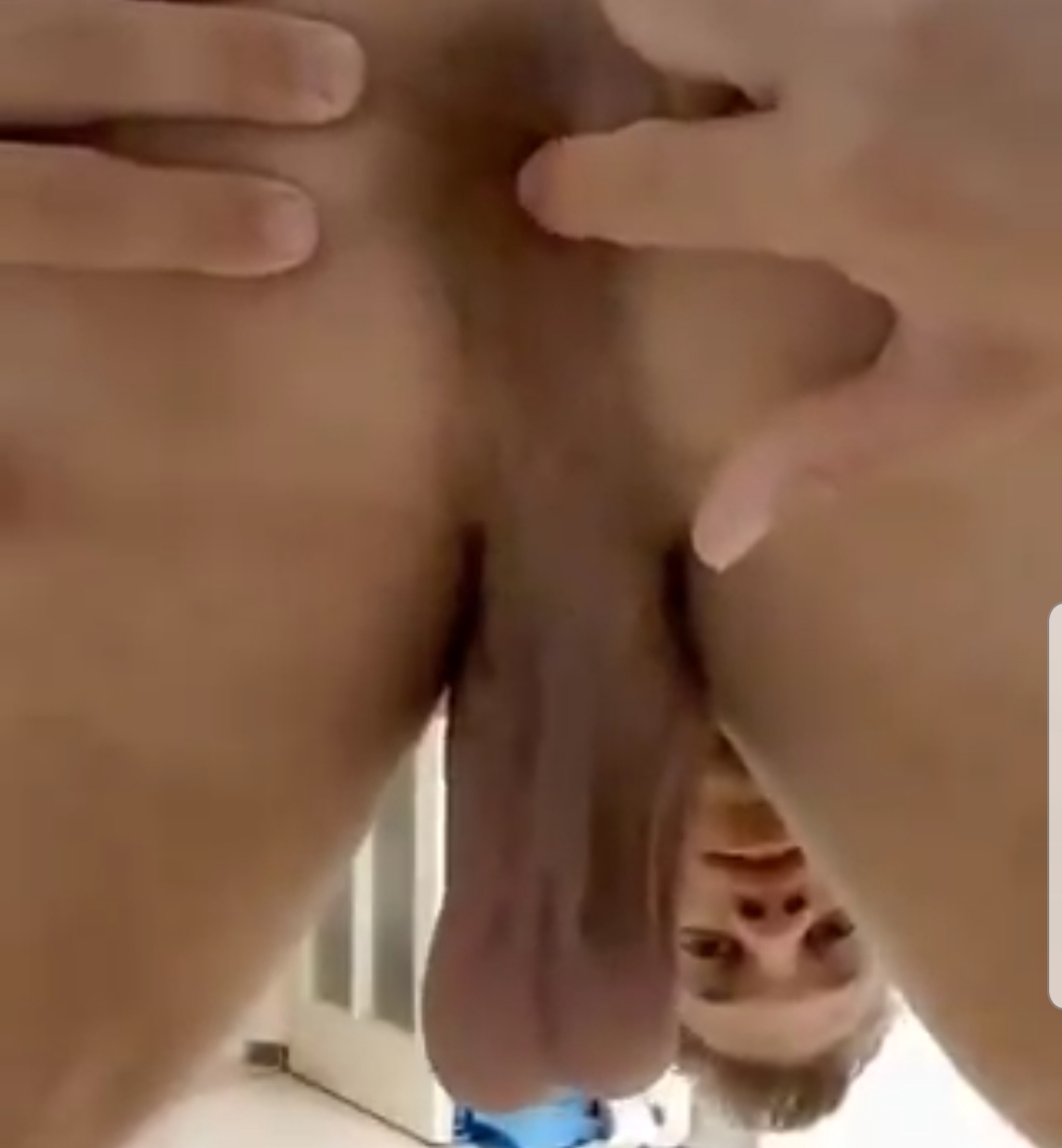 Uncut muscle guy sticks finger up his butt then licks it