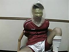 Japanese guy tied up - Bagging Play
