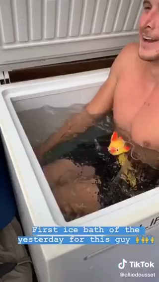 Amputee ice bath challenge
