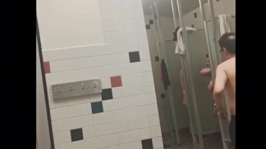 Shower Spy 3 Getting Full Boner In Busy Gym Showers ThisVidcom