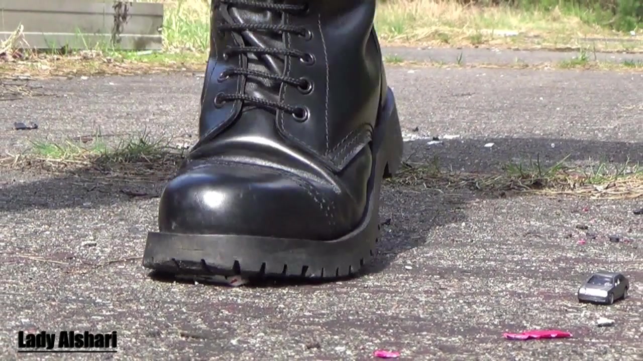 Object outdoor crush in combat boots