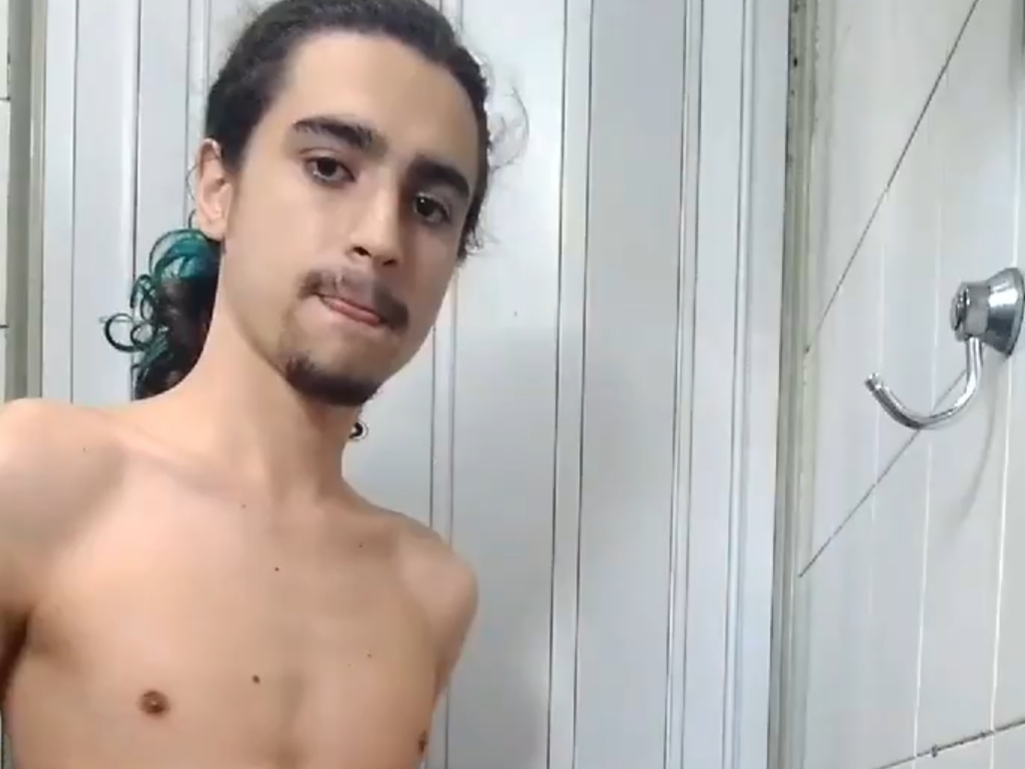Skinny latino twink with a surprisingly huge cock