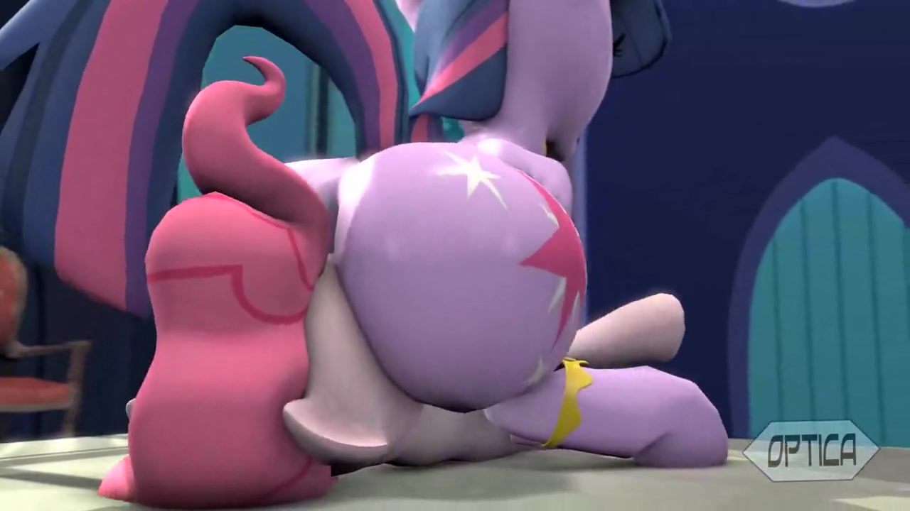 Twilight tortures Pinky Pie with her stinky ass!
