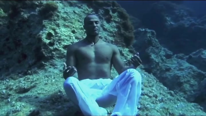 Underwater barefaced yoga - video 4