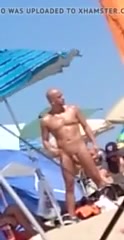Hung guy at the beach