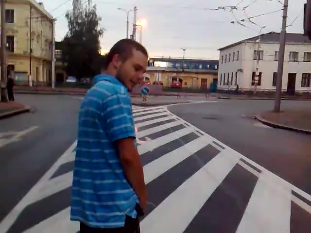 pissing in the middle of a street
