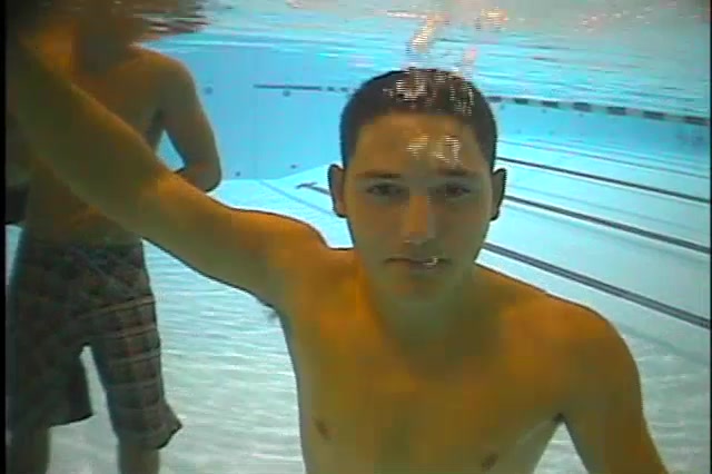 Barefaced cutie letting his air out underwater - video 7