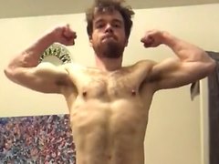 Fit bro jerks and eats his own cum