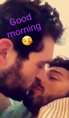 Gay guys Morning kiss